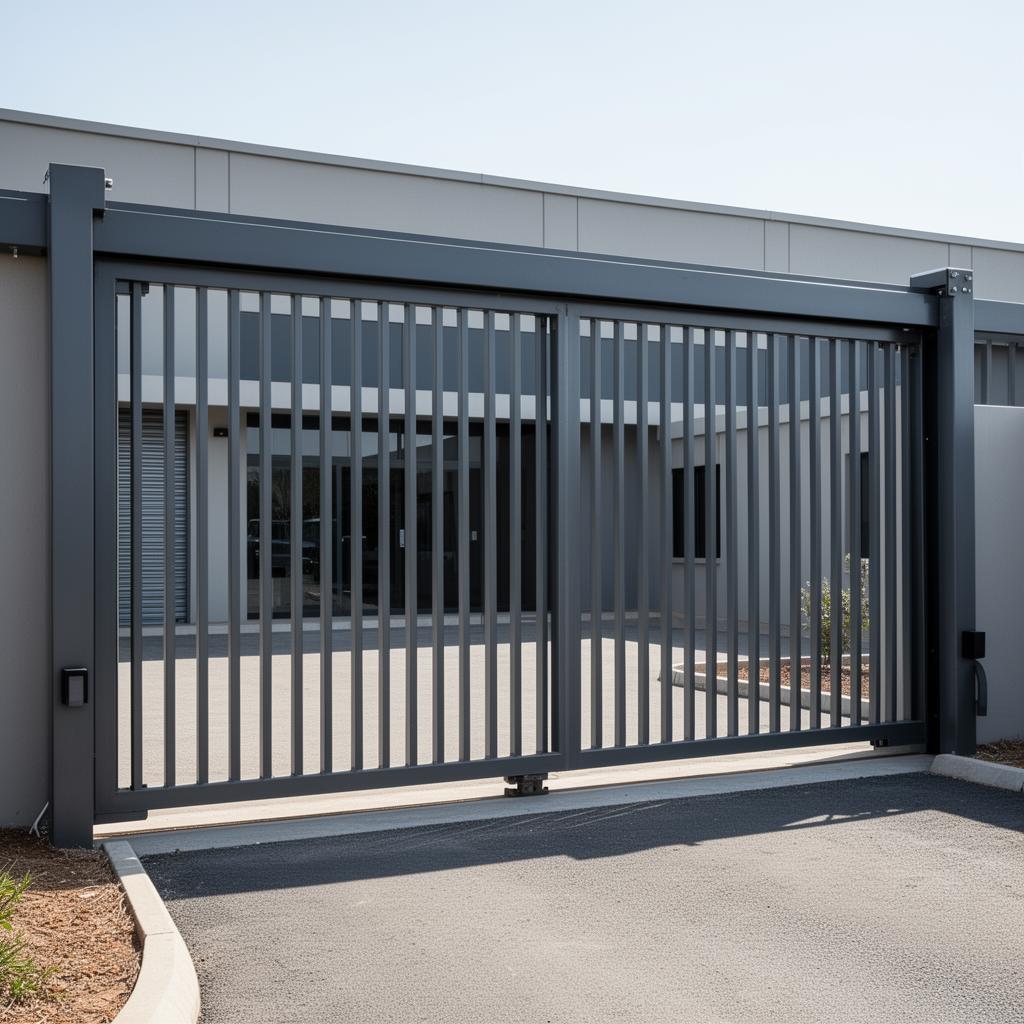 Automated sliding security gate at a residential vehicle entrance in Gauteng